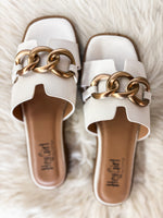 Load image into Gallery viewer, Off The Chain Ivory Corkys Sandal
