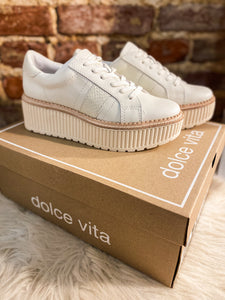 Tiger White Leather Dolce Vita Sneakers