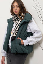 Load image into Gallery viewer, For Your Information Teal Puffer Vest
