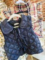 Load image into Gallery viewer, Always Mine Bow Tie Black Quilted Vest
