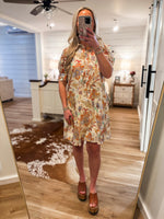 Load image into Gallery viewer, Chosen By You Tangerine Paisley Mini Dress

