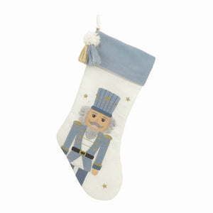 Tasseled Nutcracker Stocking - Winter Blue