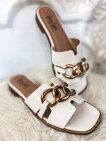 Load image into Gallery viewer, Off The Chain Ivory Corkys Sandal

