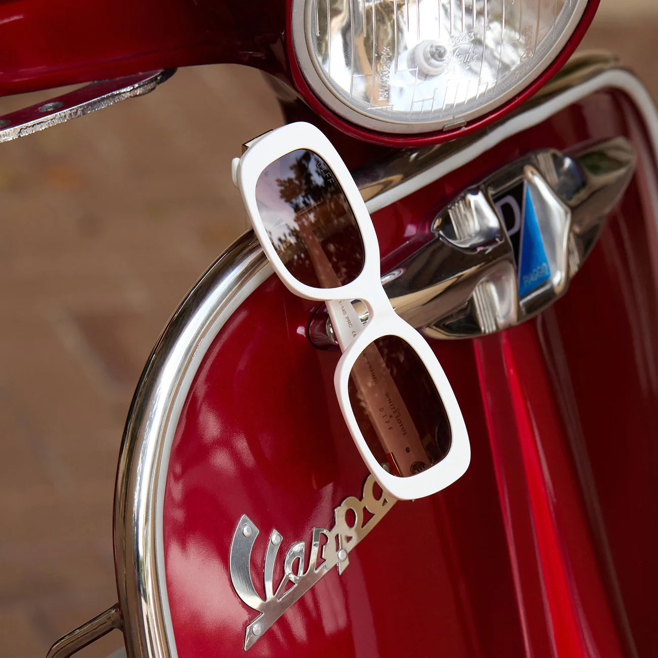 Italy - White Ivory Rich Brown Gradient Diff Sunglasses - The White Lotus
