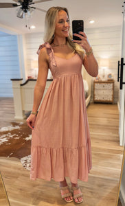More Than Enough Mauve Babydoll Maxi Dress