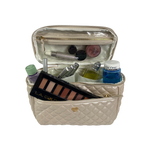 Load image into Gallery viewer, Classic Train Case - Pearl Quilted
