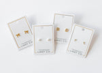 Load image into Gallery viewer, Screwback Stud Earrings - Clara Cross Gold
