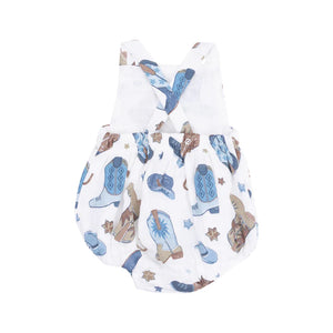 Angel Dear Retro Cowboy Boots Sunsuit