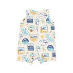 Load image into Gallery viewer, Angel Dear Beach Patches Sleeveless Shortie Romper
