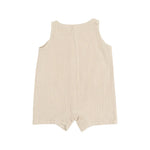 Load image into Gallery viewer, Angel Dear Sleeveless Tan Muslin Shortie Romper
