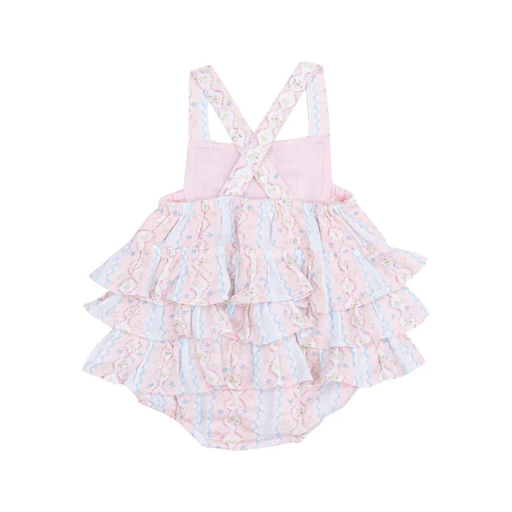 Angel Dear Ruffle Ogee Floral Sunsuit