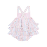 Load image into Gallery viewer, Angel Dear Ruffle Ogee Floral Sunsuit

