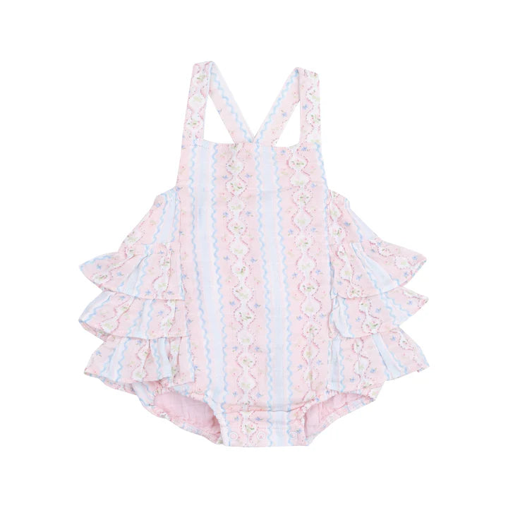 Angel Dear Ruffle Ogee Floral Sunsuit