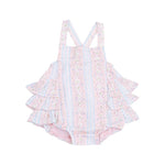 Load image into Gallery viewer, Angel Dear Ruffle Ogee Floral Sunsuit
