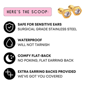 Conley Pink Bow Screwback Stud Earrings