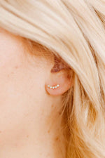 Load image into Gallery viewer, Screwback Stud Earrings - Abigail Sparkle Gold
