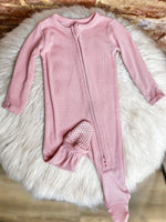 Load image into Gallery viewer, Angel Dear 2 Way Pink Rib Footie
