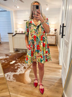 Load image into Gallery viewer, Interest Sparked Multi Floral Mini Dress
