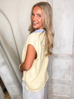 Load image into Gallery viewer, More For Myself Butter Yellow Polo Tee
