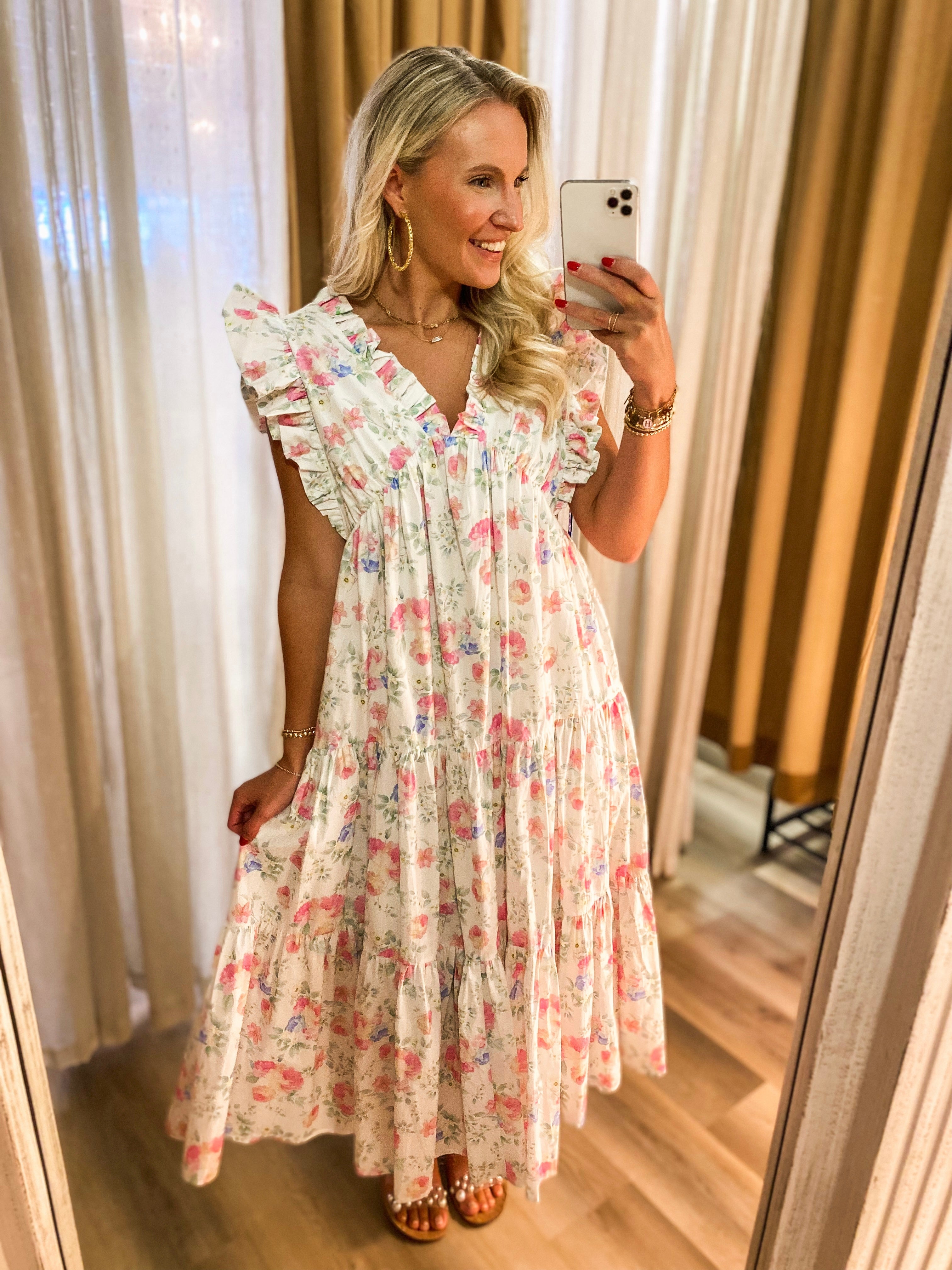 Sweet Thoughts Floral Midi Dress