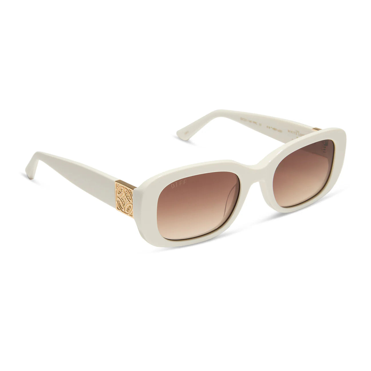 Italy - White Ivory Rich Brown Gradient Diff Sunglasses - The White Lotus