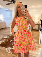 Load image into Gallery viewer, Bloom Now Pink Floral Mini Dress
