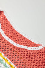 Load image into Gallery viewer, Hey There Multicolor Hollow Striped Knit Sweater
