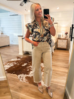 Load image into Gallery viewer, Noticed You Charcoal Multi Floral Blouse
