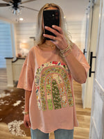 Load image into Gallery viewer, Best Wishes Rose Rainbow Patch S/S Tee
