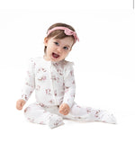 Load image into Gallery viewer, Angel Dear Explorer Puppy Pink 2 Way Ruffle Footie
