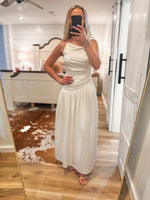 Load image into Gallery viewer, Heaven Sent Ivory Drop Waist Maxi Dress
