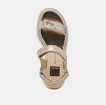 Load image into Gallery viewer, Debra Platinum Distressed Leather Dolce Vita Platform Sandals

