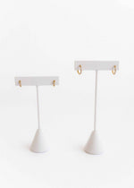 Load image into Gallery viewer, Huggie Earrings - Scarlett Hoop Gold 8mm CZ
