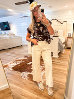 Load image into Gallery viewer, Ecru Wide Leg Denim Pant
