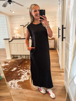 Load image into Gallery viewer, Found You Black Luxe Butter Pullover Maxi Dress

