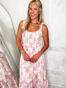 Perfect Potential Mauve Floral Midi Dress