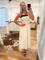 Load image into Gallery viewer, Plans Confirmed Cream Contrast Midi Dress
