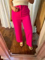 Load image into Gallery viewer, Barbie Business Fuchsia Palazzo Pants
