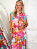 Load image into Gallery viewer, Dance With Me Pink Multi Floral ADRIENNE Top &amp; Maxi Skirt Set
