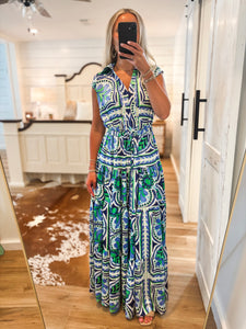 Reason I'm Here Royal Blue Floral PINCH Maxi Dress