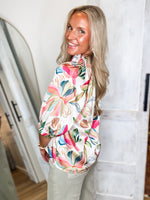 Load image into Gallery viewer, Day Out Floral Contrast THML Blouse
