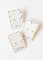 Load image into Gallery viewer, Screwback Stud Earrings - Payton Pearl White 5mm
