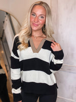 Load image into Gallery viewer, Love Like Mine Ivory Stripe Sweater
