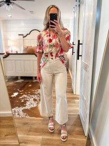 Nothing Sweeter Magenta Floral Blouse