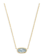 Load image into Gallery viewer, Elisa Light Blue Illusion Pendant Gold Necklace
