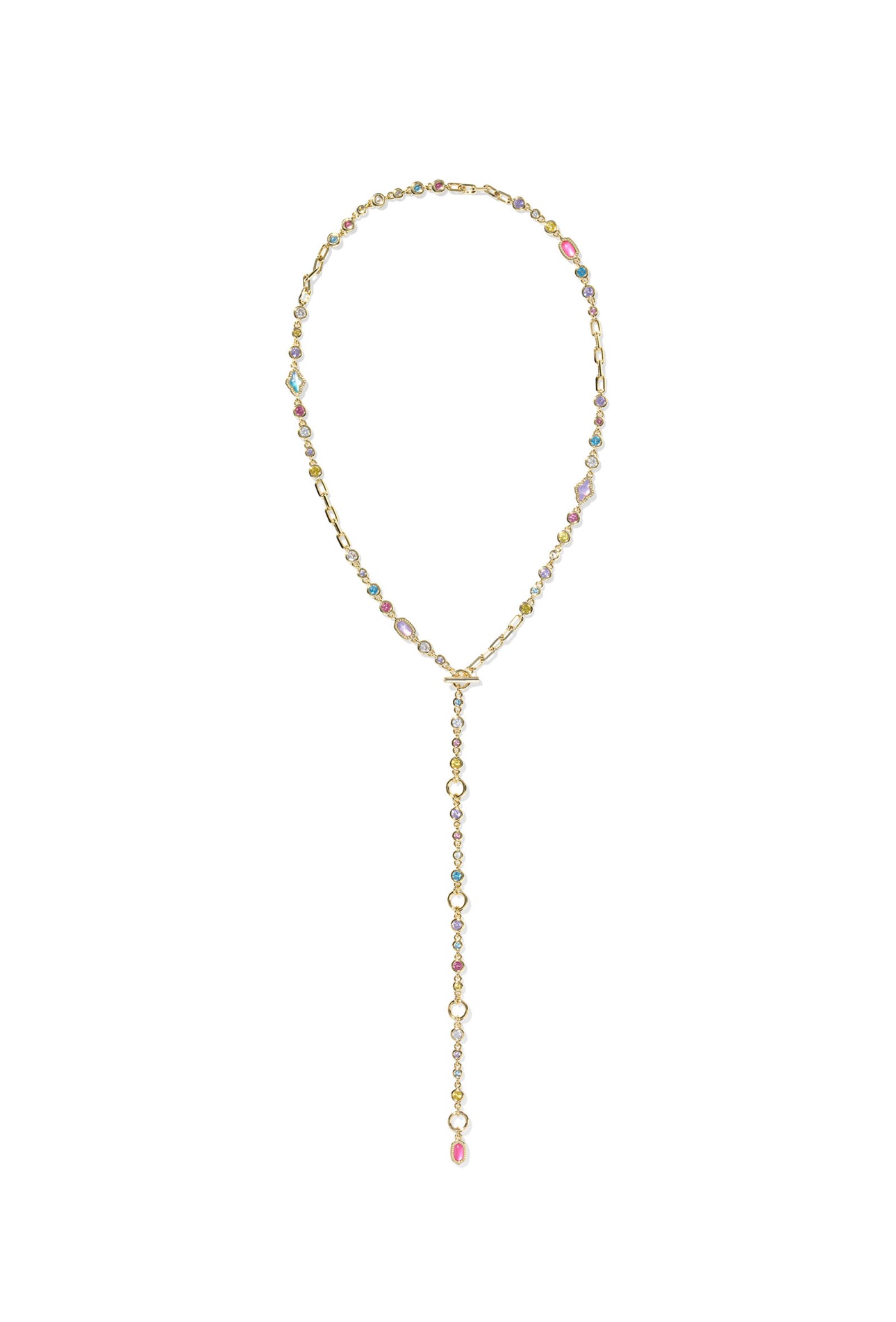 Mini Elisa Abbie Multi Mix Gold Strand Necklace