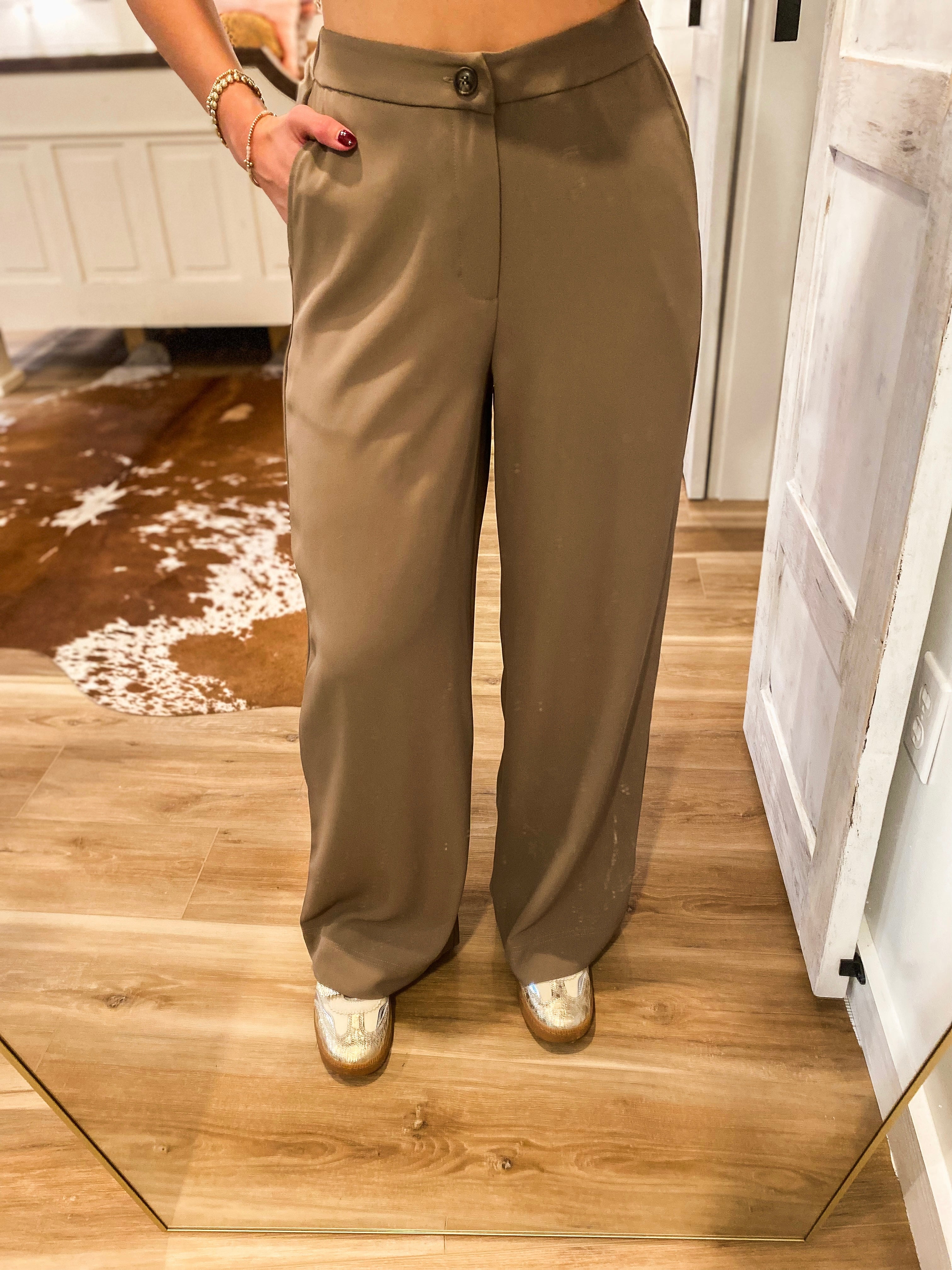 On New Time Mocha Trouser Pants