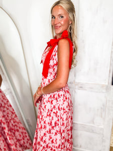 Better Off Red Floral Maxi Dress