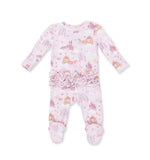 Load image into Gallery viewer, Angel Dear Princess Unicorns &amp; Castle Ruffle Footie
