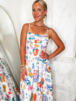 Load image into Gallery viewer, Sundazed White Multi Floral Midi Dress
